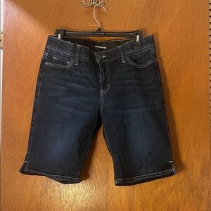 Liz Claiborne Dark Navy Denim Bermuda Shorts